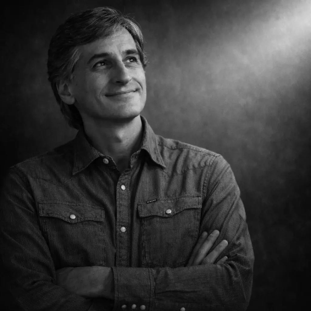 José Echeverri sonriendo, autor de Liderazgo Imperfecto, con fondo neutro